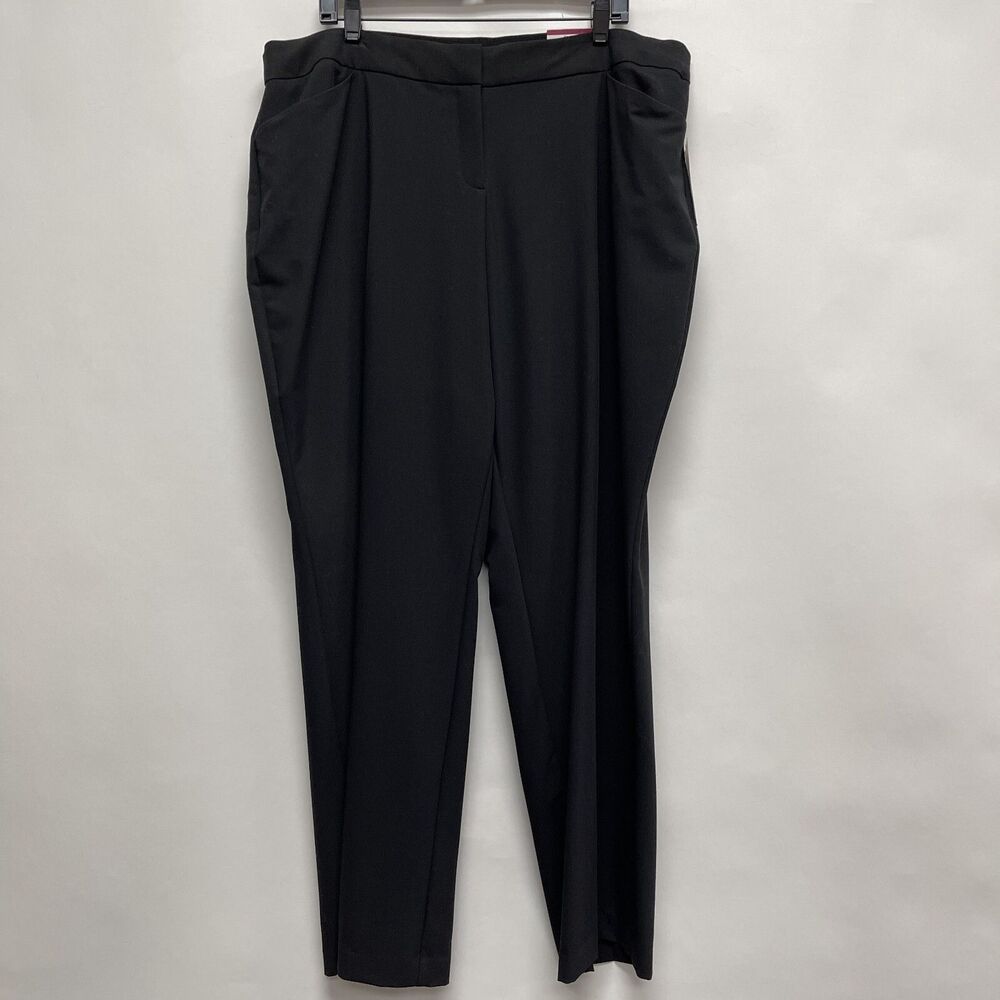 Worthington Pants Size 20W Black Lined Curvy Perfect Trouser Comfort Waist NWT